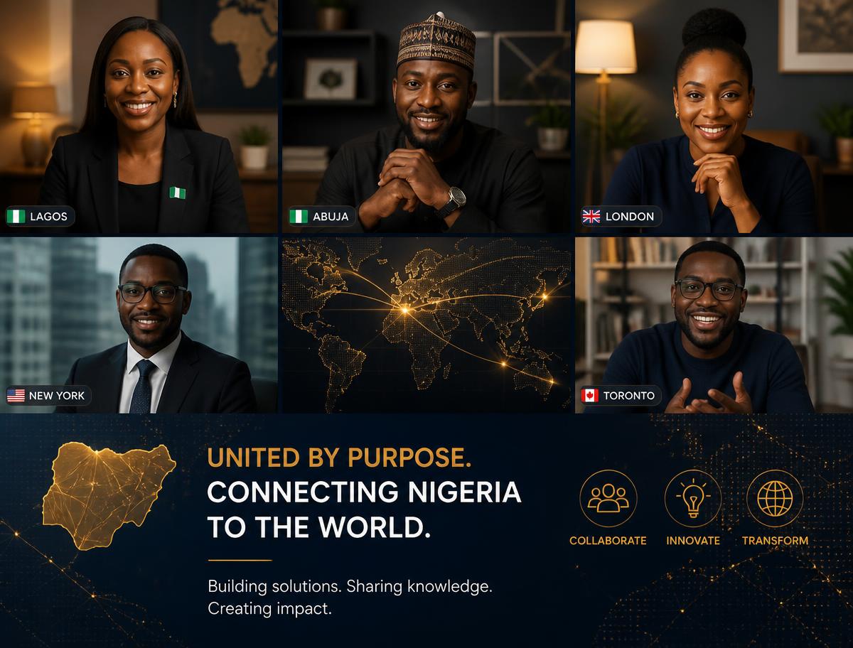 Nigerian professionals collaborating with diaspora partners